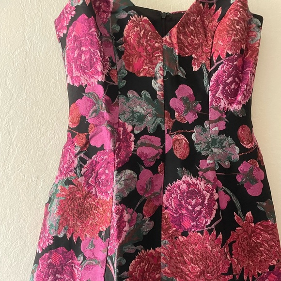 Lulus Bewitching Blooms Black Floral Jacquard Mini Dress with Pockets - Picture 10 of 10